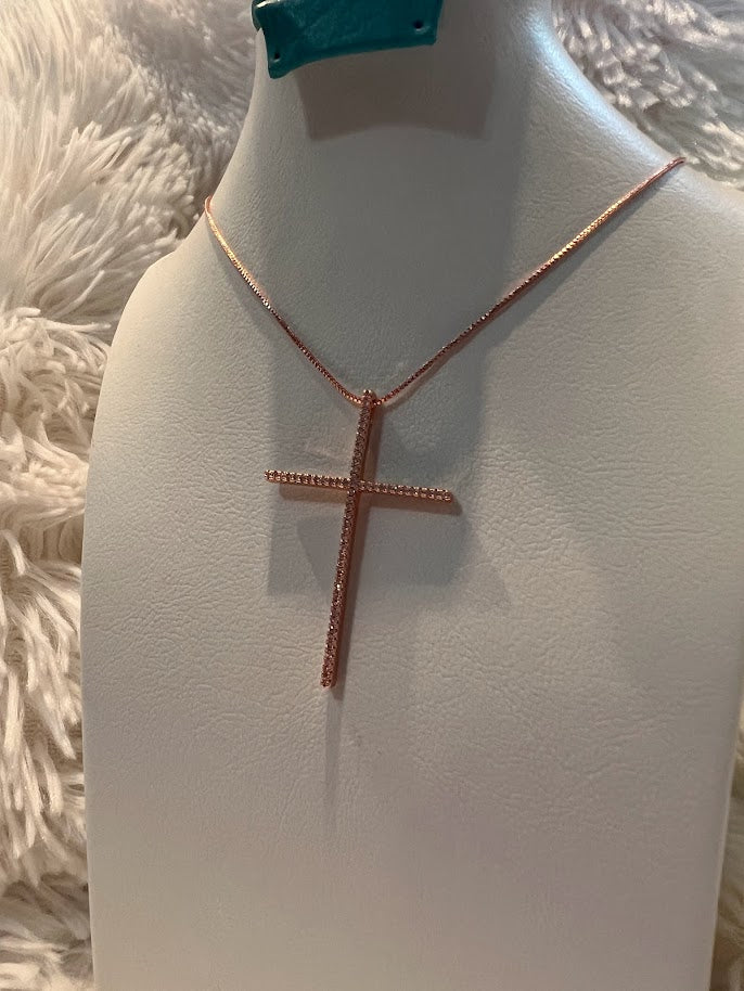 Cadenita Rose Gold en forma de Cruz