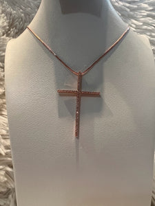 Cadenita Rose Gold en forma de Cruz