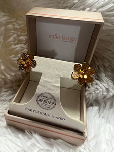 Mini Flower Bronze Earrings