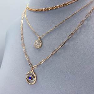 Triple Layered Evil Eye Necklace