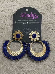 Collection Mi Tierra Hechos a Mano Maxi Royal Blue Earrings