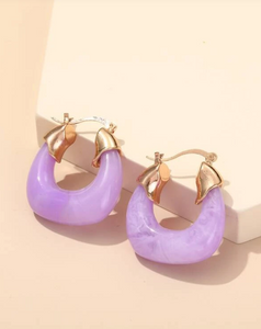 Purple Resin Glam Hoops