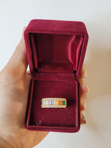 Rainbow Glam Ring