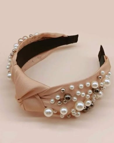 Cream and Pearls Headband