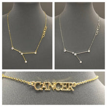 Cargar imagen en el visor de la galería, Zodiac Sign Constellation Chain Necklace with Clear Stones
