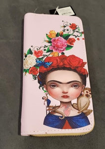 Pink Frida Kahlo Wallet