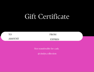 Cindy's Collection Gift Card