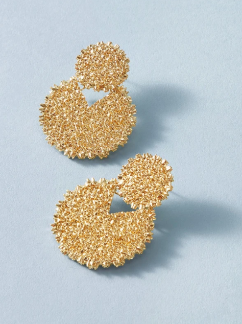 (275) Geo Gold Statement Earrings