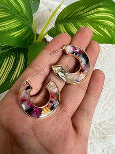 SALE Resin Multicolor Hoops SALE