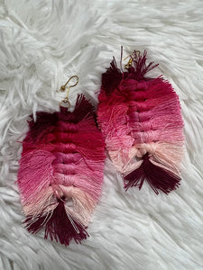 Handmade Pink Shades Earrings