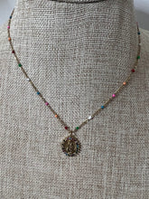 Load image into Gallery viewer, Virgen Maria Multicolor Necklace (Acero Inoxidable)
