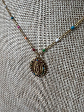 Load image into Gallery viewer, Virgen Maria Multicolor Necklace (Acero Inoxidable)
