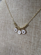 Load image into Gallery viewer, 18K gold plated MOM Letters/Circle Necklace
