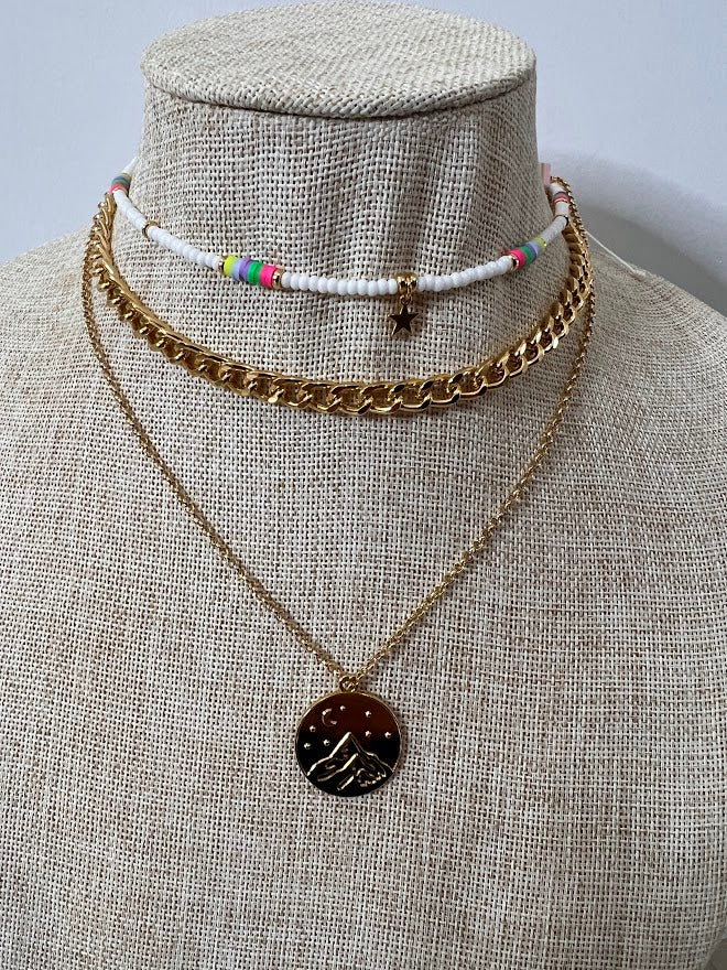 Collection Mi Tierra Handmade Trio mountains Set Necklace