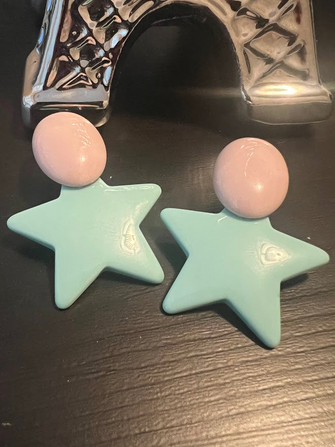 Resin Star Earrings M4