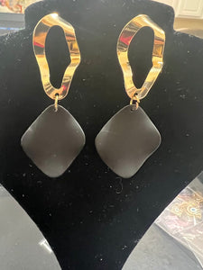 Acrylic Black Earrings