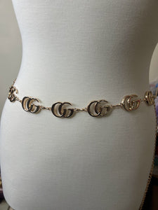 Gold Inspired Fashion Dangle Metal Chain Belt