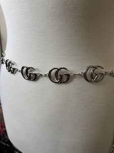 Silver Inspired Fashion Dangle Metal Chain Belt