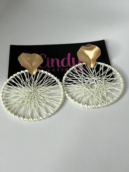 Handmade White Earrings