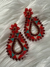 Load image into Gallery viewer, Collection Mi Tierra Rojo seduction Valerie Handmade Earrings
