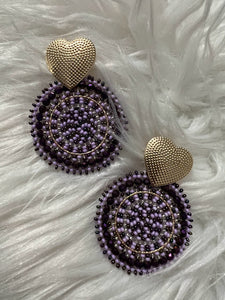 Collection Mi Tierra Sophia Purple Cocktail Handmade Earrings