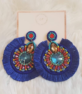 E8. Blue Handmade Earrings