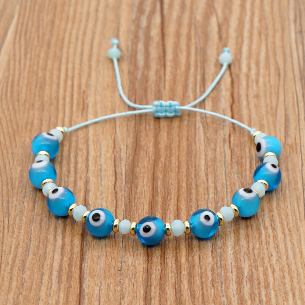 Light Blue Evil Eye Bracelet