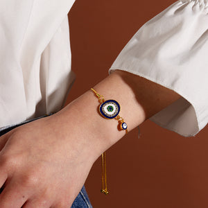 Golden and Evil Eye Bracelet