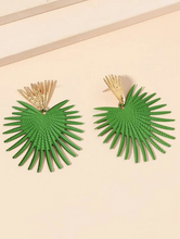 Load image into Gallery viewer, Green Rossana Style Earrings
