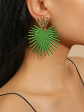 Load image into Gallery viewer, Green Rossana Style Earrings
