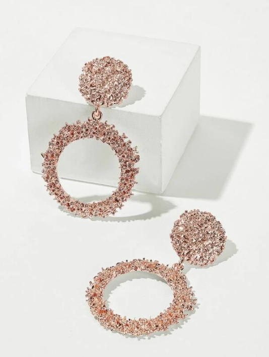 (278) RoseGold Statement Earrings