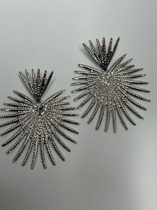 Rossana Silver Spikes Earrings