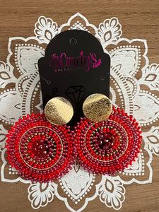 Collection Mi Tierra Hechos a Mano Red Earrings