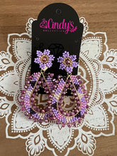 Load image into Gallery viewer, Collection Mi Tierra Purple Cocktail Valerie Handmade Earrings
