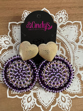 Load image into Gallery viewer, Collection Mi Tierra Sophia Purple Cocktail Handmade Earrings
