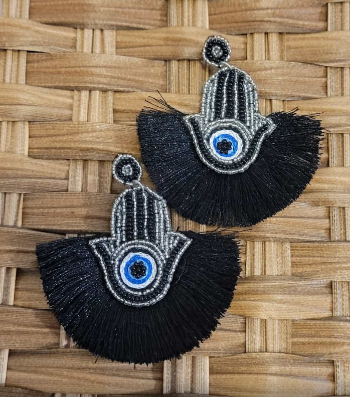 Evil Eye Tassel Style Earrings