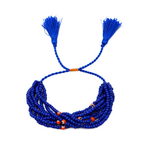 Blue Beaded Bracelet Evil Eye