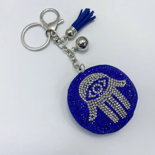 Blue Hamsa Evil Eye KeyChain