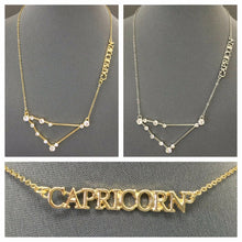 Cargar imagen en el visor de la galería, Zodiac Sign Constellation Chain Necklace with Clear Stones
