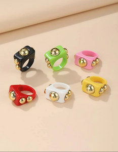 Resin Glam Design Rings