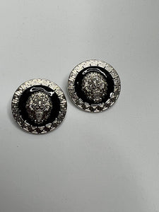 Silver Lion Studs