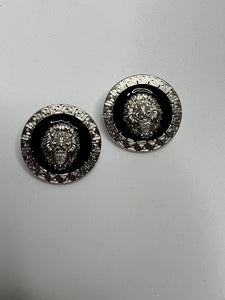 Silver Lion Studs