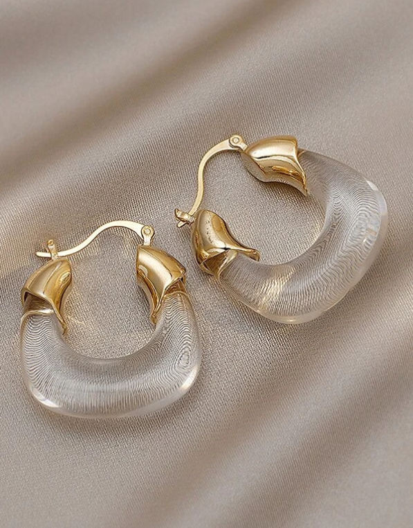 Clear Resin Glam Hoops