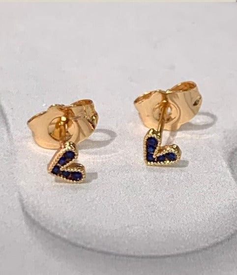 Heart Earrings (Golfi Gold)