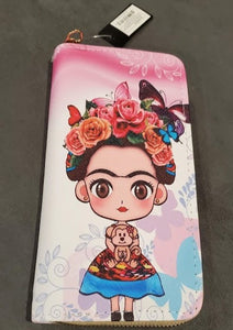 Hot Pink Frida Kahlo Wallet