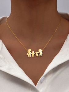 18K Gold Plated Family Necklace