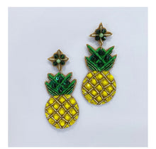 Load image into Gallery viewer, Pineapple handmade earrings
