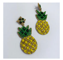 Load image into Gallery viewer, Pineapple handmade earrings
