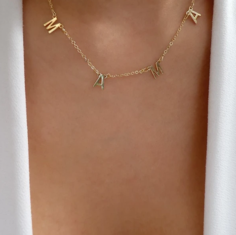 18K Gold Dipped MAMA Necklace