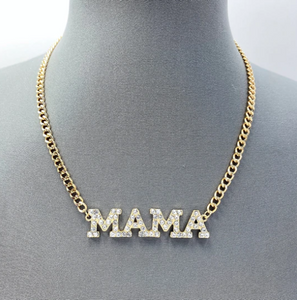 Rhinestone MAMA Necklace